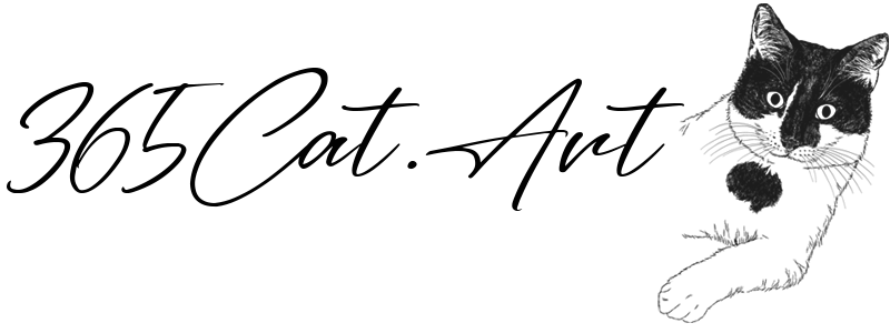 猫の白黒フリーイラスト素材ダウンロード 365cat Art 猫の白黒フリーイラスト素材ダウンロード 365cat Art