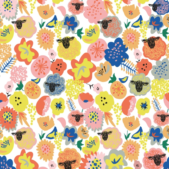 北欧テキスタイルデザイン おしゃれ生地 柄手描きイラスト作成 動植物 北欧テキスタイルデザイン おしゃれ生地 柄手描きイラスト作成 動植物