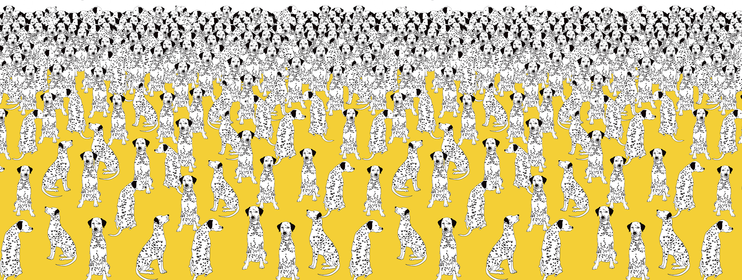 ダルメシアン犬テキスタイルデザインイラスト