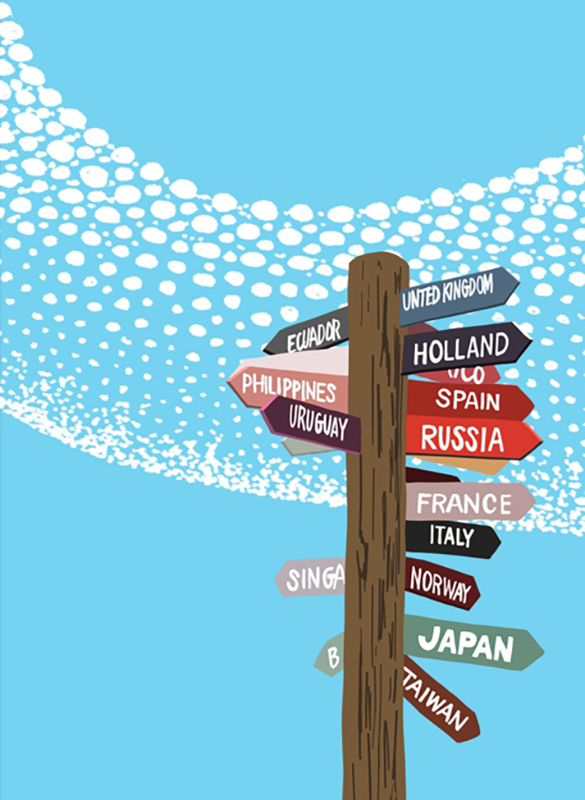 どこへ行く?/旅イラスト