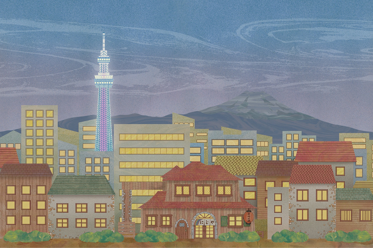 TBSドラマにじやの夜イラスト