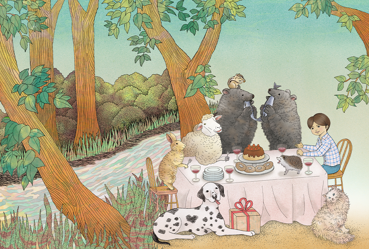 みんなでわらおう絵本イラスト